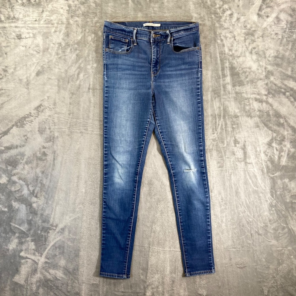 Levi's 720 High Rise Super Skinny Jeans Women's Size 30 Blue Medium Wash Denim